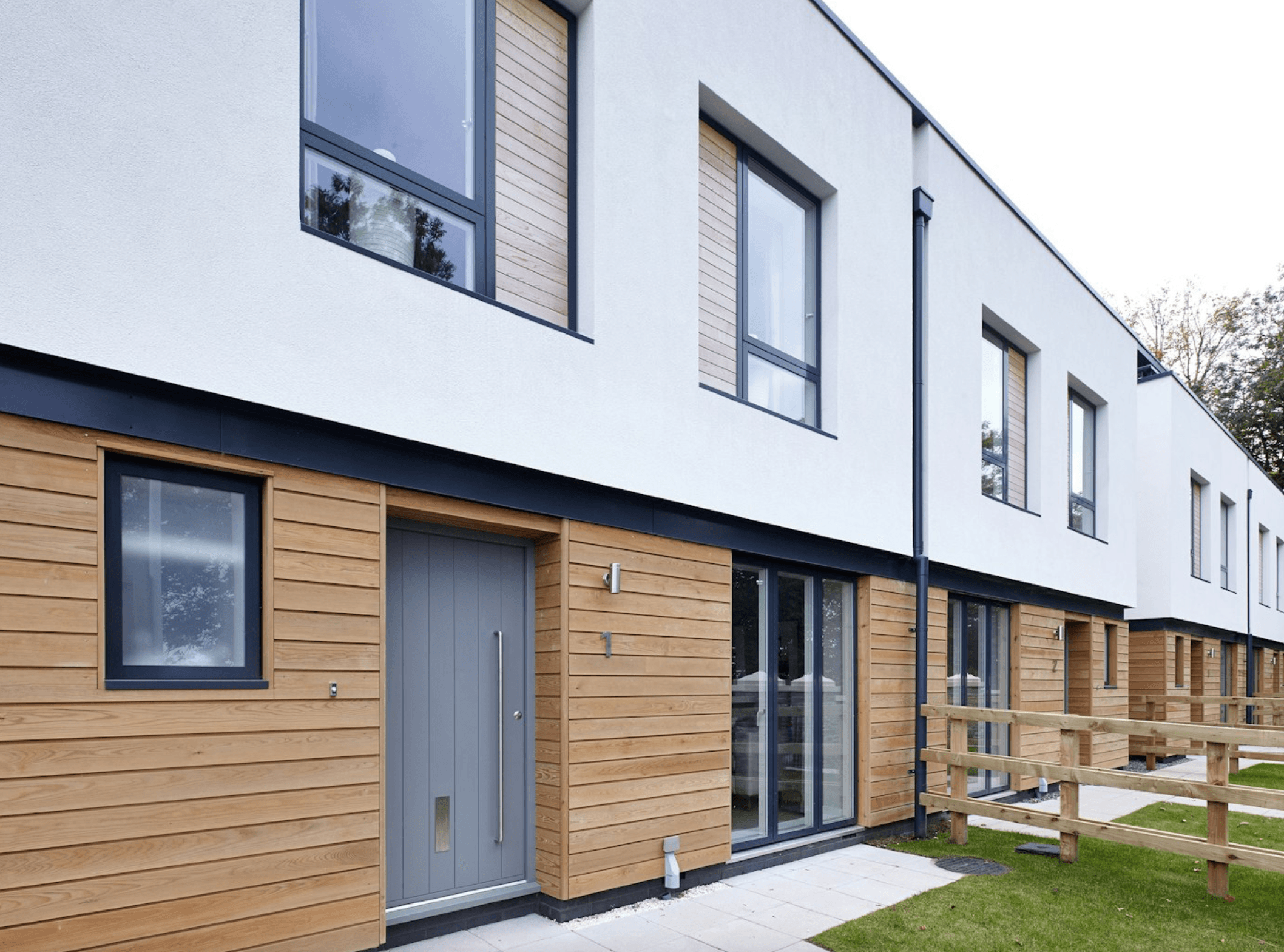 Modern townhouse exterior