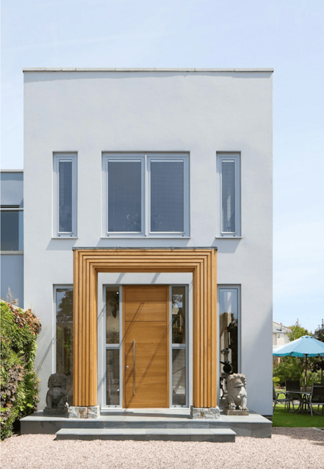 Modern rendered exterior